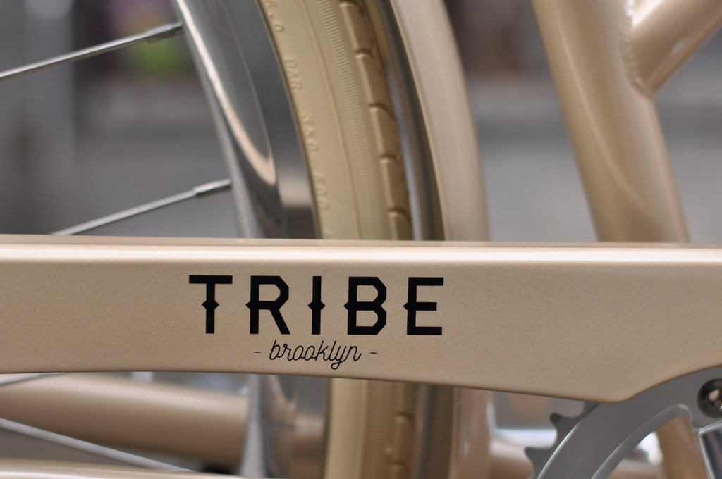 Tribe Bicycle Co City Series Omafiets Cruiser Bike Champagne Dutch Bike Champagne